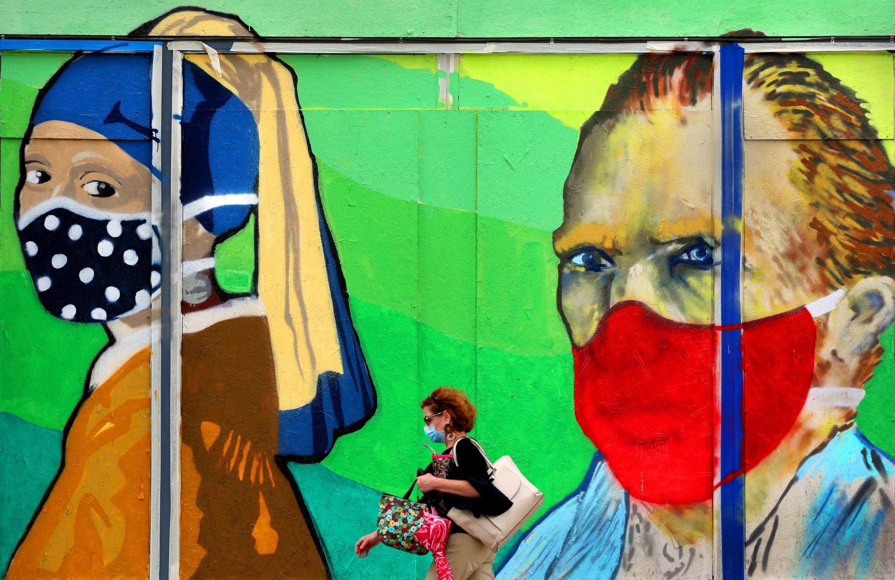 Recalling great art, painted six feet apart